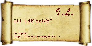 Ill László névjegykártya