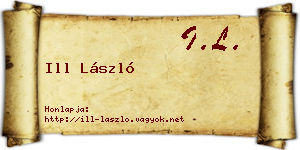 Ill László névjegykártya